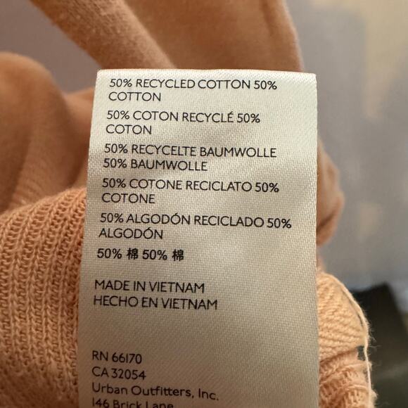 Free People We The Free Oversized Slouchy Long Sleeve Thermal Top Orange XS - Picture 6 of 7